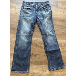 VTG Royal Premium Jeans Mens Sz 32x32  Blue Denim Embroidered Pocket Skater Y2K